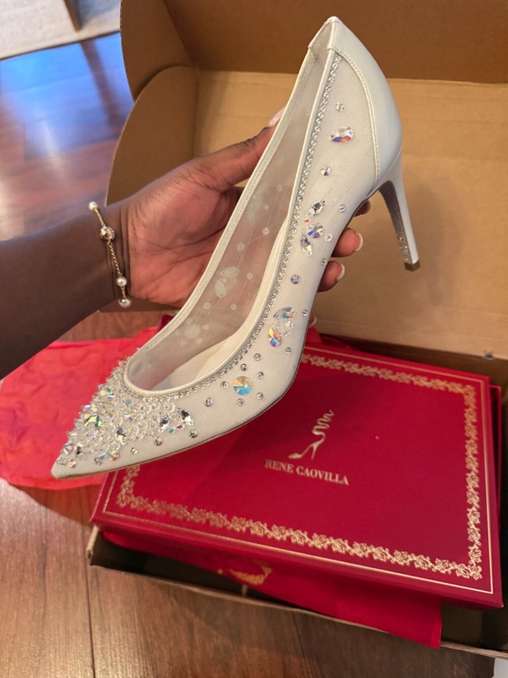 René Caovilla Cinderella Crystal Pumps (US 9) - Picture 3 of 8